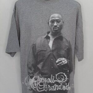 Makaveli Branded Tupac Shakur Vintage Hip Hop Y2K Rap Gray Size 2XL